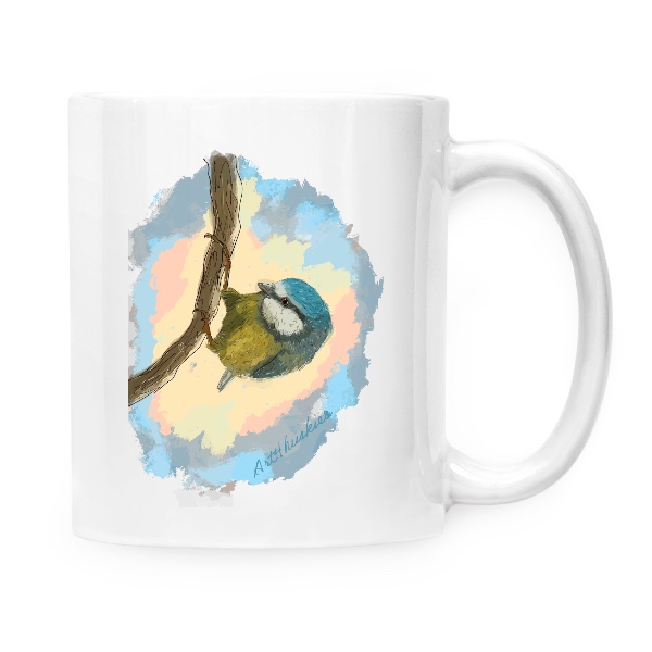 Cup white s potiskem Great Tit