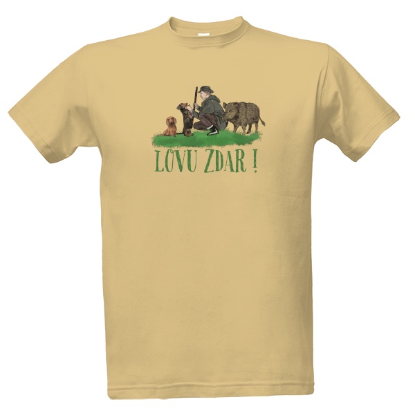 Tričko s potiskem Lovu Zdar myslivče