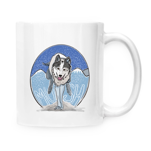 Hrnek malý bílý s potiskem MUSH