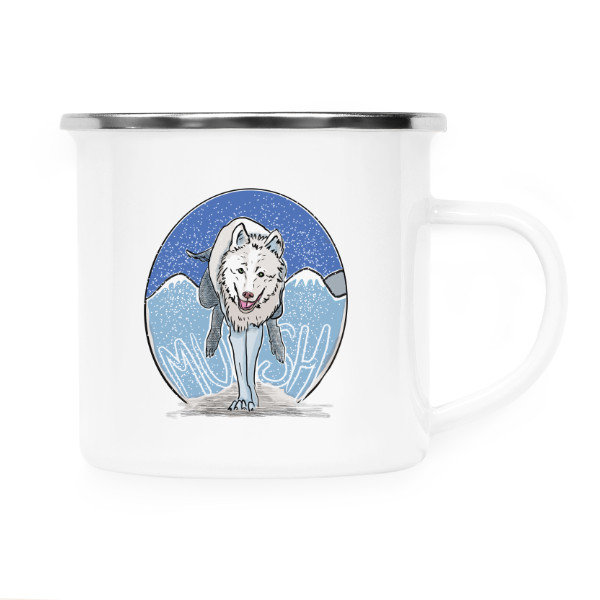 mushing - bílý-husky