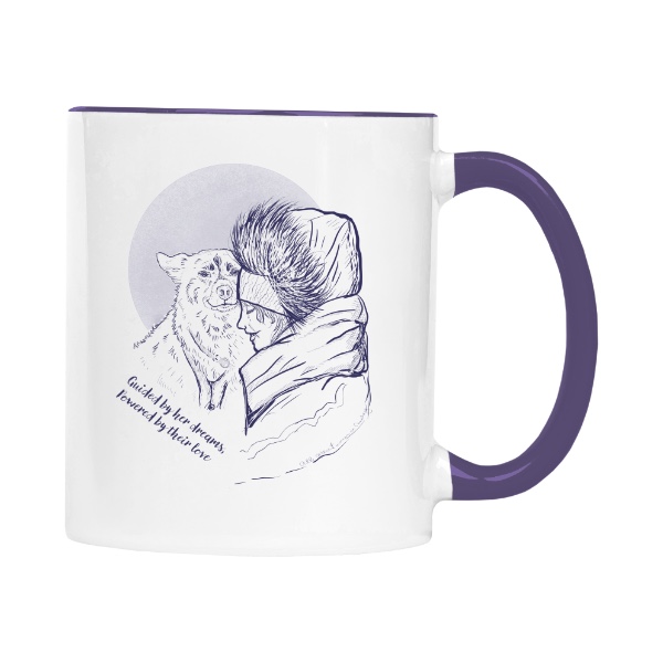 Hrnek malý barevný s potiskem Mushing girl power