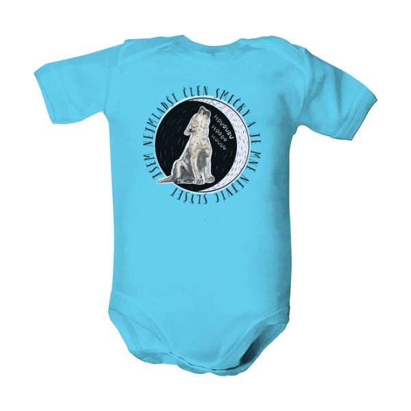 Dětské body  s potiskem nejmladší člen smečky vlče