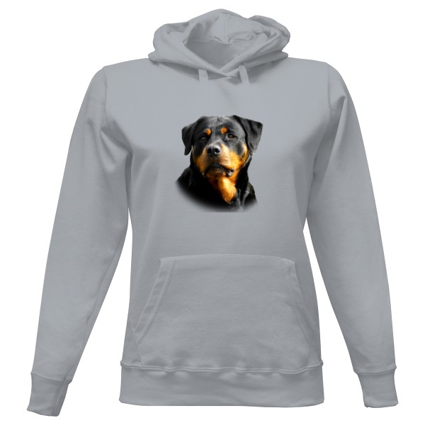 Dámská mikina s kapucí s potiskem Rotvajler 