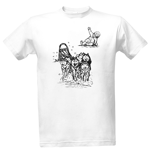 Tričko s potiskem running sleddogs