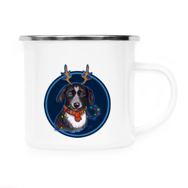 Plecháček - nerezový lem s potiskem Šťastné a chlupaté s ESP