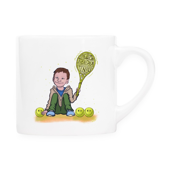 Hrnek espresso s potiskem Tenis nejlepší trenérka